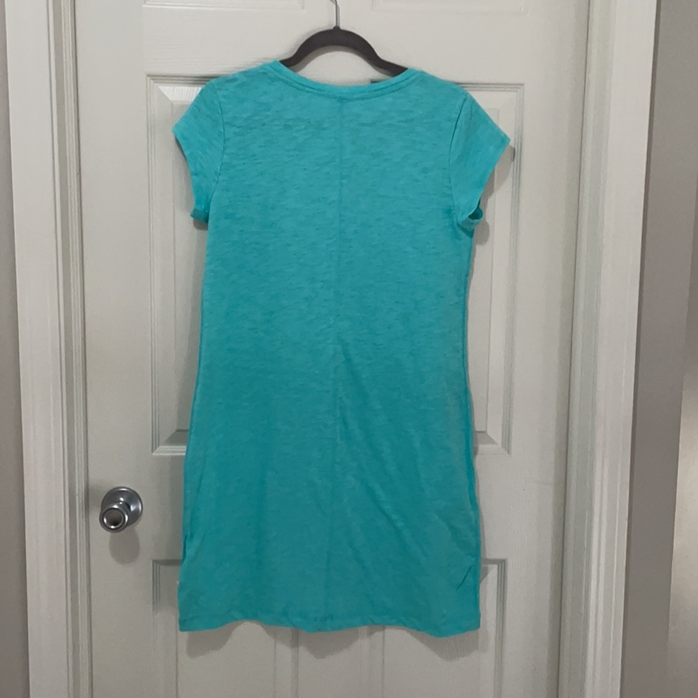 NWT GAP teal/aqua tee shirt dress size Medium - Picture 3 of 6
